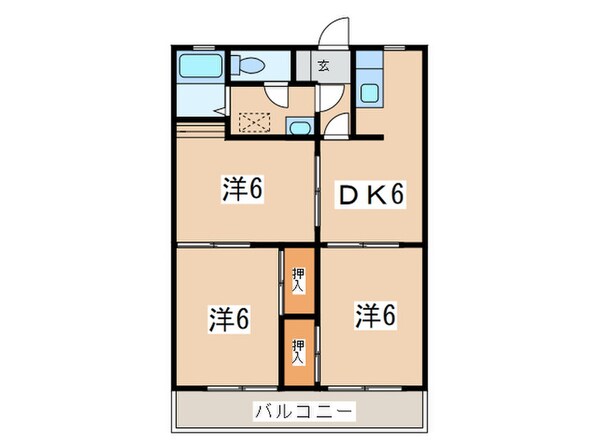 グリーンハイツの物件間取画像